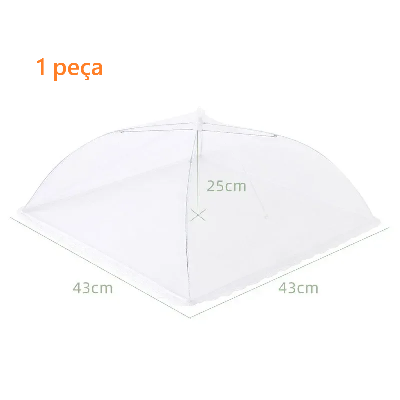 Tenda protetora de alimentos dobrável