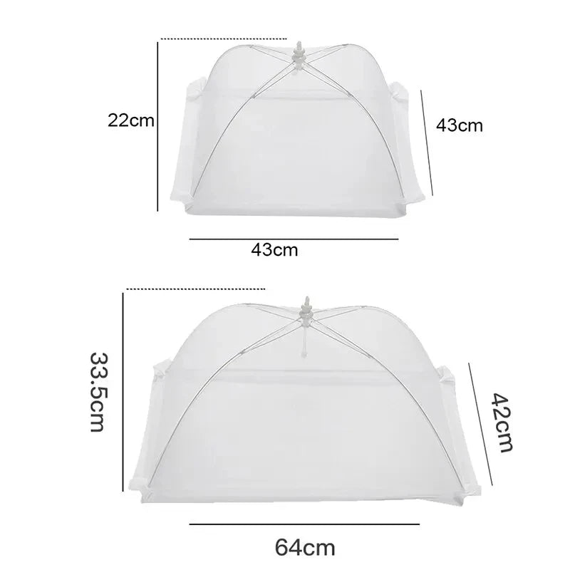 Tenda protetora de alimentos dobrável