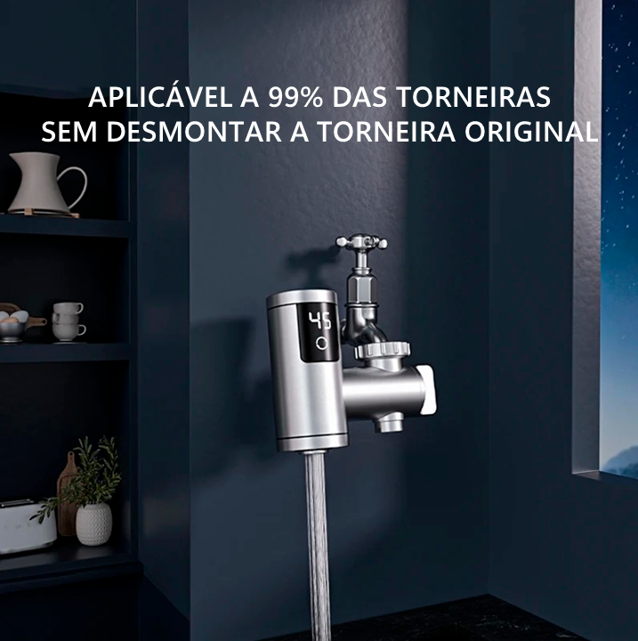 Torneira Elétrica Digital com Display Temperatura - IPX4