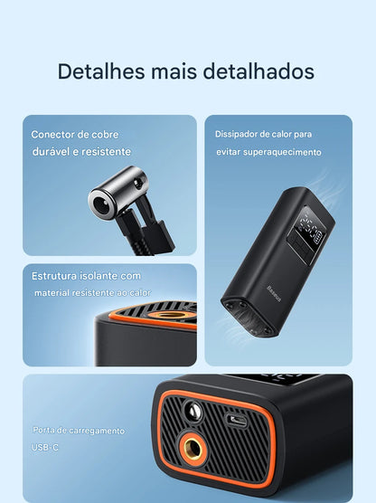 Inflador compressor de ár portátil Baseus