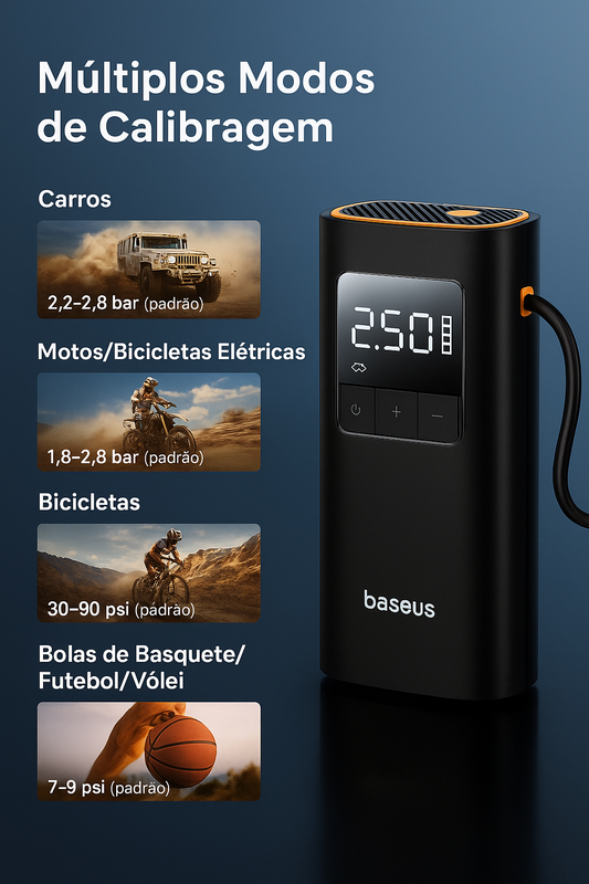 Inflador compressor de ár portátil Baseus
