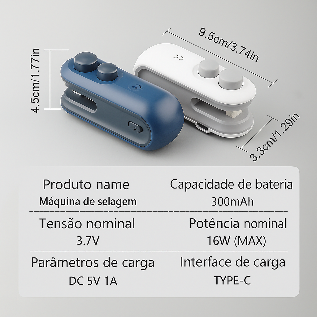 Seladora de Embalagens Portátil USB