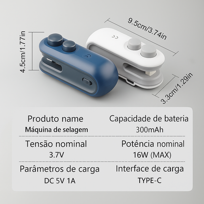 Seladora de Embalagens Portátil USB