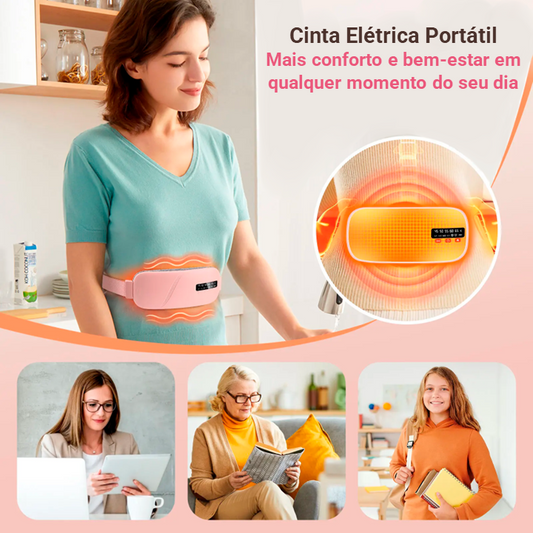 Cinta Elétrica Portátil Recarregável | Aquecimento e Massagem