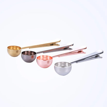 Kit 3 Clips de Vedação Aço Inoxidável com Colher