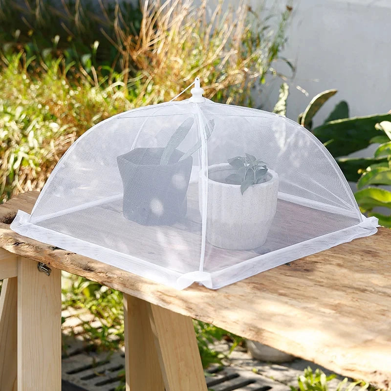 Tenda protetora de alimentos dobrável