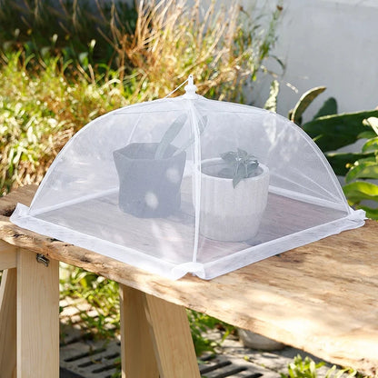 Tenda protetora de alimentos dobrável