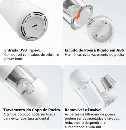 Aspirador de Pó Portátil Recarregável XIAOMI MIJIA 120W - Sem Fio Ultraleve