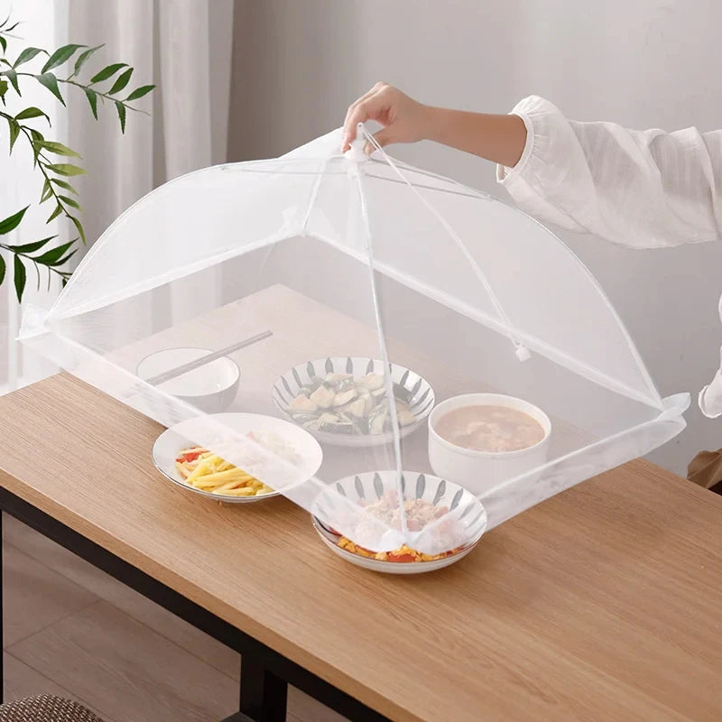 Tenda protetora de alimentos dobrável