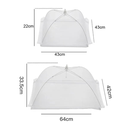 Tenda protetora de alimentos dobrável
