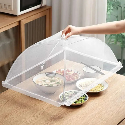 Tenda protetora de alimentos dobrável