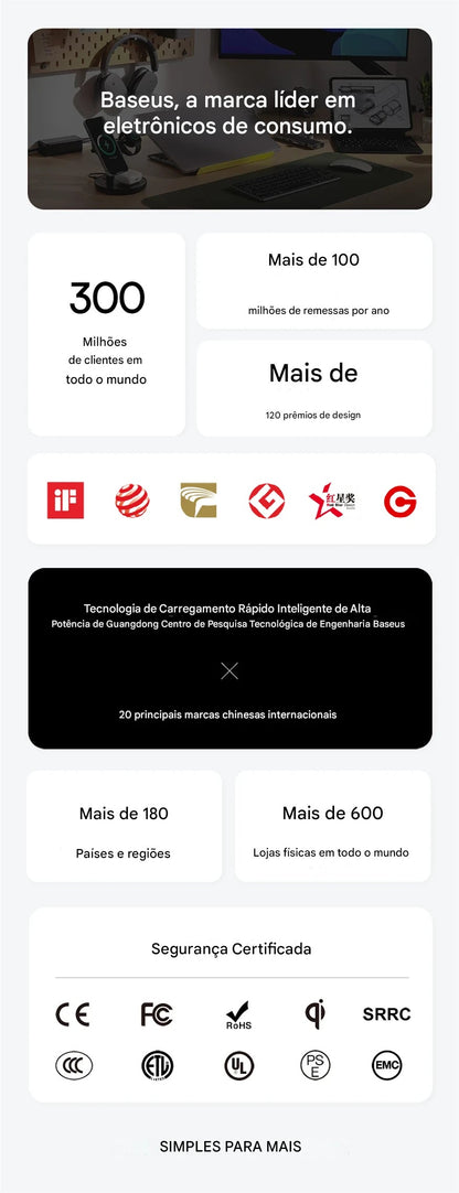Inflador compressor de ár portátil Baseus