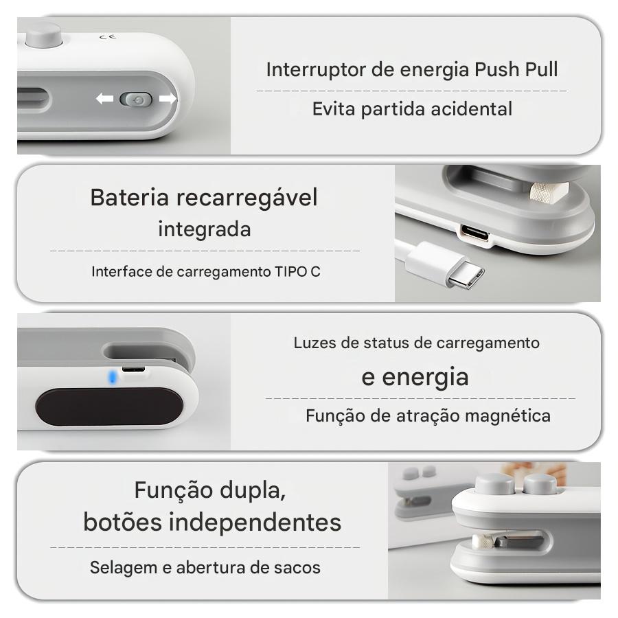 Seladora de Embalagens Portátil USB