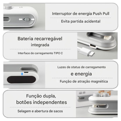 Seladora de Embalagens Portátil USB
