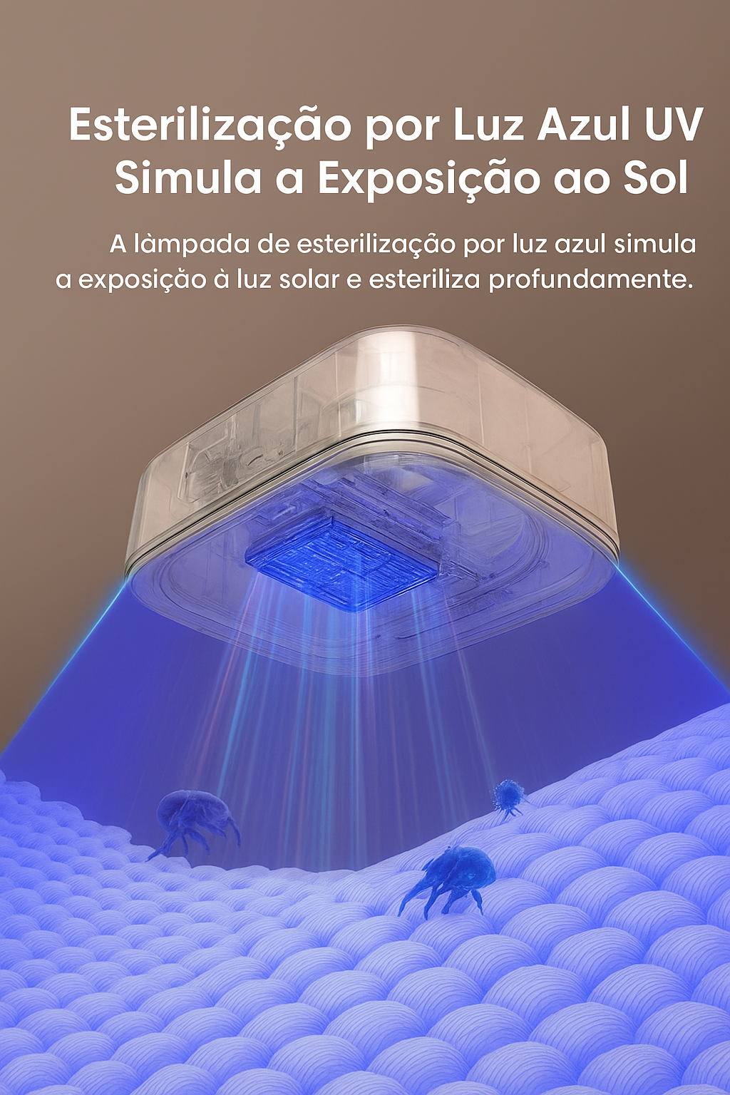 Secador de Roupas Inteligente - Tripla Esterilização UV+PTC - 600W 220V